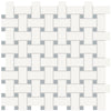 Tile Collection Soho 12x12 Basketweave Mosaic Tile Cloud Blue