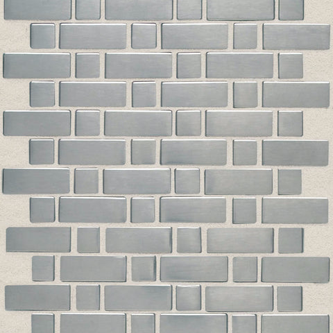 Daltile Metallica Mosaic Basketweave Stainless Steel