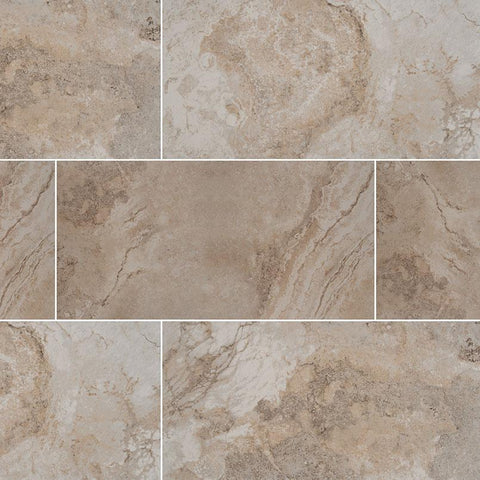 Napa Ceramic Tile Collection Beige - 12"x24" Swatch