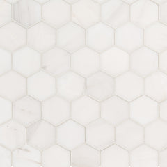 Marble Tile Collection Bianco Dolomite 2" Hexagon Swatch