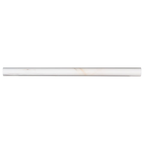 Marble Tile Collection Bianco Dolomite 3/4"x3/4"x12" Pencil Molding Swatch