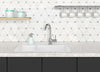 Marble Tile Collection Bianco Dolomite Pinwheel Room Scene