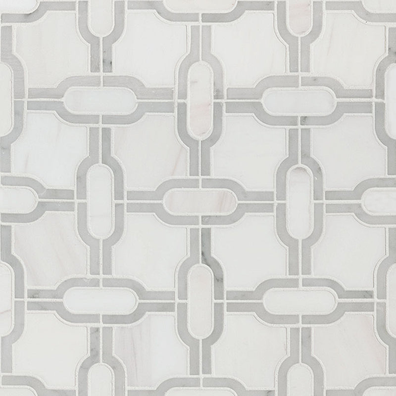 Marble Tile Collection Bianco Dolomite Gridwork