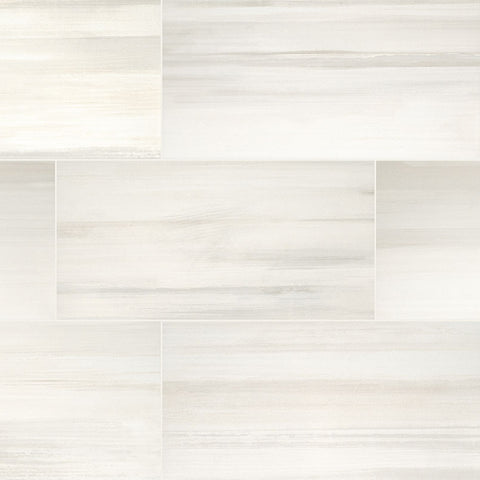 Watercolor Porcelain Tile Collection Bianco - 12"x24" Swatch