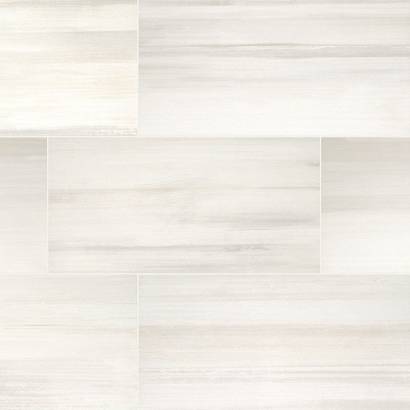Watercolor Porcelain Tile Collection Bianco - 12