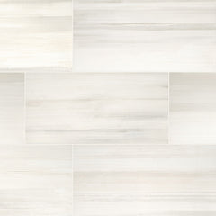 Watercolor Porcelain Tile Collection Bianco - 12"x24" Swatch
