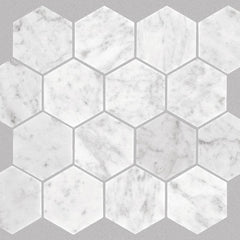 Shaw Tile Chateau Hexagon Bianco Carrara 10x12 Swatch