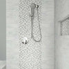 Shaw Tile Chateau Penny Round Mosaic Bianco Carrara Blue Grigio