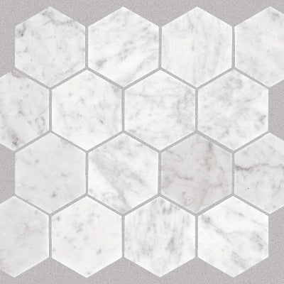 Shaw Tile Chateau Hexagon Bianco Carrara 10x12