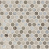 Shaw Tile Chateau Penny Round Mosaic Bianco Carrara Rockwood Urban Grey