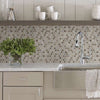 Shaw Tile Chateau Penny Round Mosaic Bianco Carrara Rockwood Urban Grey