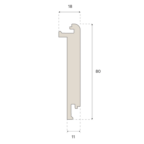 Bjelin Hardened Wood XXL Nature Trim Closed Stairnose 11mm