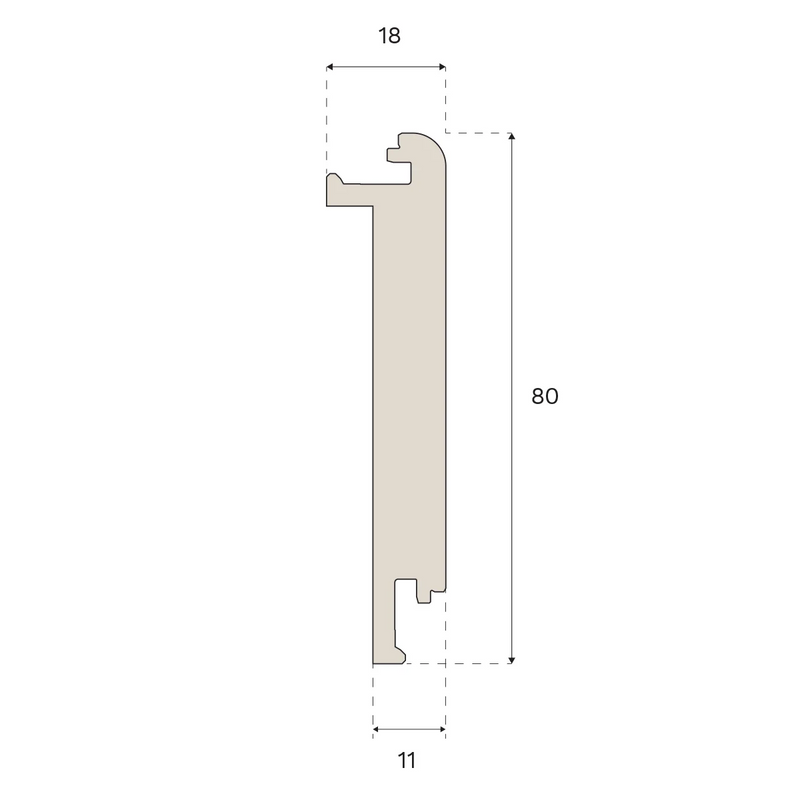 Bjelin Hardened Wood XL Nature Trim Closed Stairnose 11mm