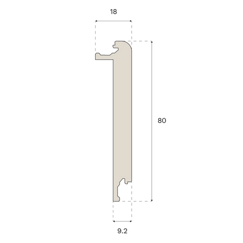 Bjelin Hardened Wood Small Format Trim Closed Stairnose 9mm