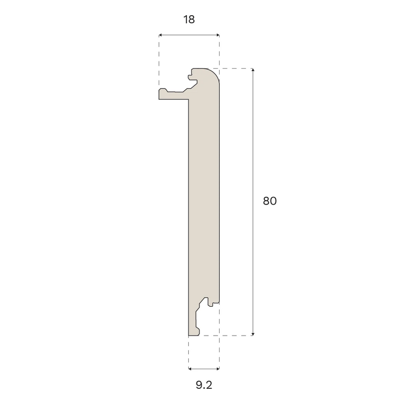 Bjelin Hardened Wood Small Format Trim Closed Stairnose 9mm