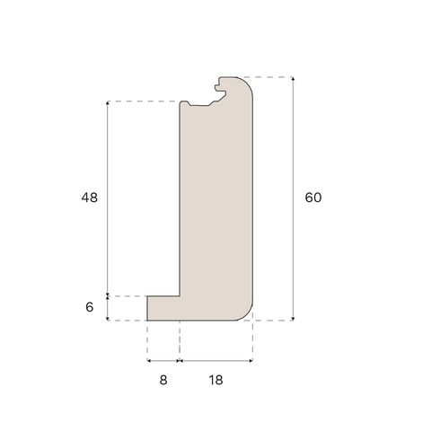 Bjelin Hardened Wood Small Format Trim Open Stairnose 9mm