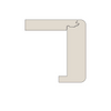Bjelin Hardened Wood Small Format Trim Open Stairnose 9mm