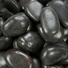 MSI PIEDRA BLACK POLISHED PEBBLES Swatch