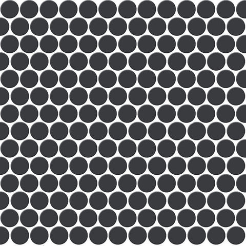 Daltile Keystones Mosaic Penny Rounds Black