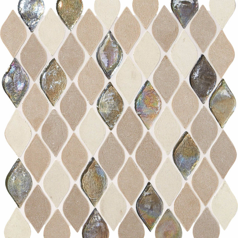 Daltile Decorative Accents Raindrop Mosaic Straight Edge