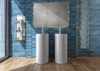 Paramount Tile Mont Blanc Blue 8"x24" Room Scene