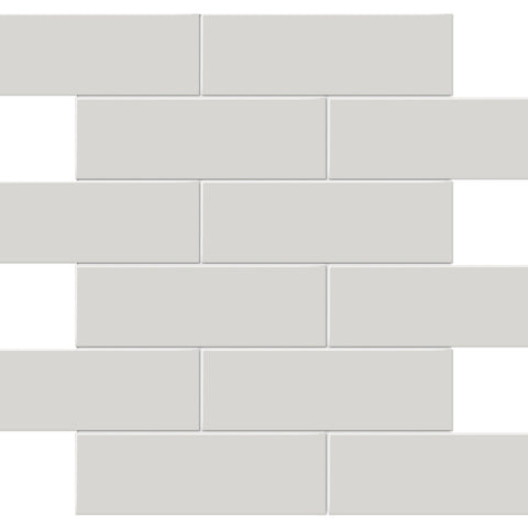 Tile Collection Soho 2x6 Brick Mosaic Tile Halo Grey