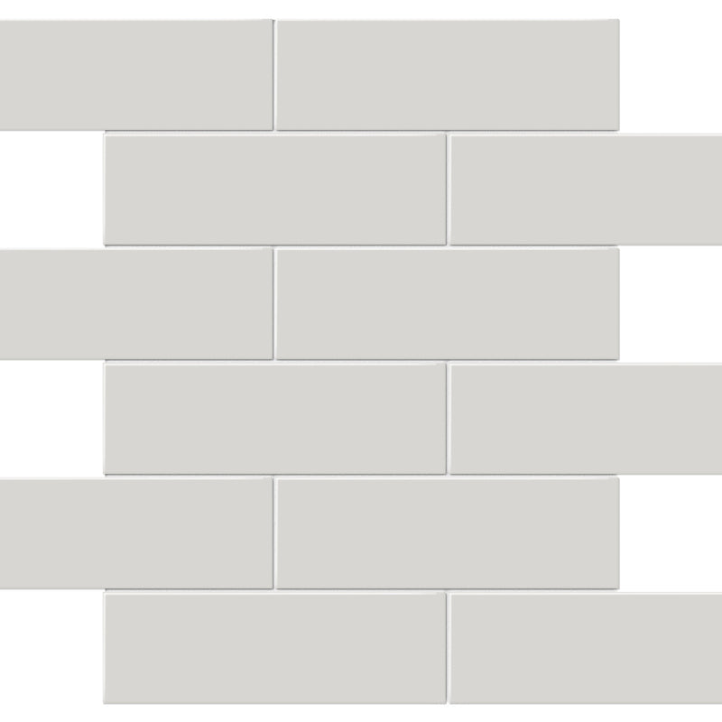 Tile Collection Soho 2x6 Brick Mosaic Tile Halo Grey
