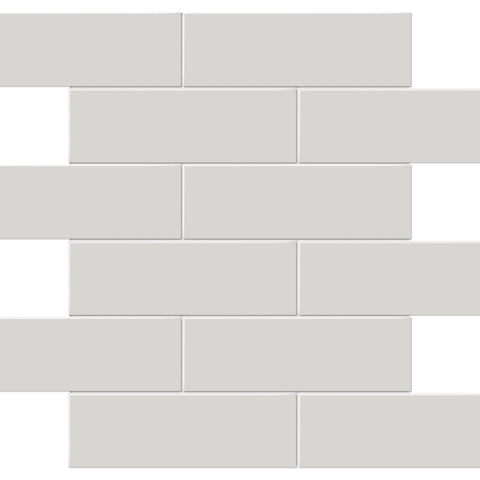 Tile Collection Soho 2x6 Brick Mosaic Tile Halo Grey