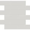 Virginia Tile Soho 2x6 Brick Mosaic Tile Halo Grey Glossy