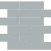 Tile Collection Soho 2x6 Brick Mosaic Tile Cloud Blue Swatch