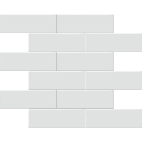 Tile Collection Soho 2x6 Brick Mosaic Tile Gallery Grey