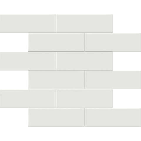 Tile Collection Soho 2x6 Brick Mosaic Tile Vintage Grey