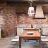 Brickstone Collection Porcelain Tile Red - 2"x10" Room Scene