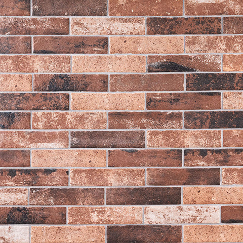 Brickstone Collection Porcelain Tile Red - 2"x10" Swatch