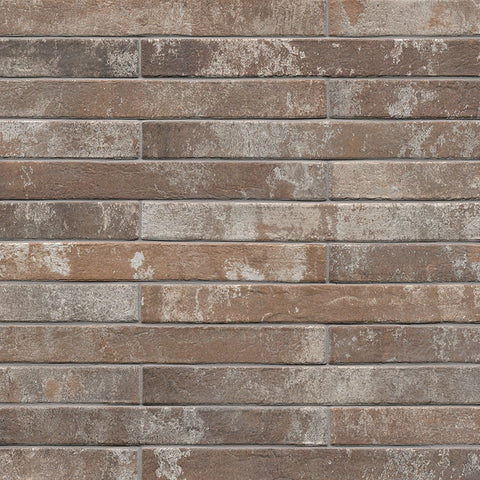 Brickstone Collection Porcelain Tile Rustique Red - 2"x18" Swatch
