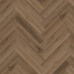 RigidCORE Herringbone LVT Bridgewater Brown Swatch