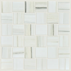 Shaw Tile Casino BW Mosaic Polished Zebrino 12"x12" Swatch