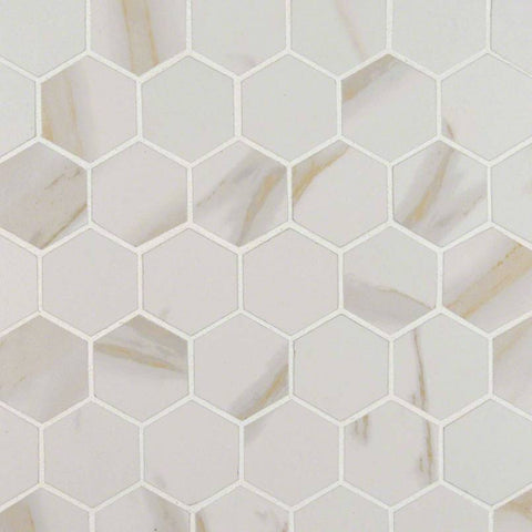 Pietra Porcelain Collection Calcatta 2”x2" Hexagon Matte