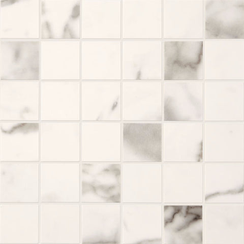 Daltile Marble Attache Mosaic Straight Joint Calacatta