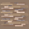 Shaw Tile Awesome Mix Cappuccino Random Linear Mosaic Wall Swatch