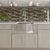 Shaw Tile Awesome Mix Cappuccino Random Linear Mosaic Wall Room Scene
