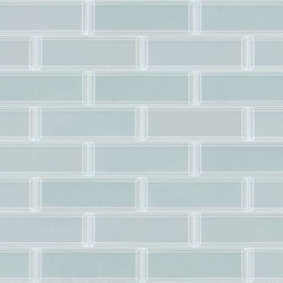 Shaw Tile Cardinal Cloud 3x9 Beveled Glass Wall