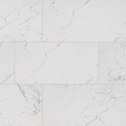 Pietra Porcelain Collection Carrara - 12"x24" Polished Swatch