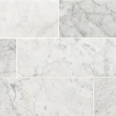Marble Tile Collection Carrara White  4"x12" - Honed Swatch
