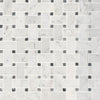 Marble Tile Collection Carrara White Basketweave - Honed Swatch