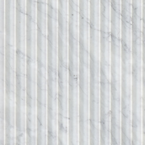 Marble Tile Collection Carrara White Valentino Fluto 12"x24" - Honed Swatch
