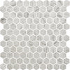 Daltile Uptown Glass Mosaic Hexagon Matte Carrara