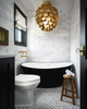 Marble Tile Collection Arabescato Carrara Florita Pattern Roomm Scene