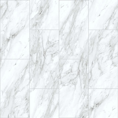 Congoleum Triversa Prime Carrara White Frost 6" X 36" Swatch