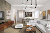 Catalina Collection Teak Porcelain Tile 8x48" Polished Room Scene